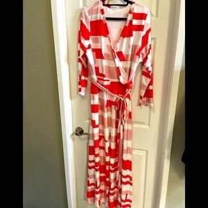 NWT wrap maxi plus size dress , butter soft stretchy material